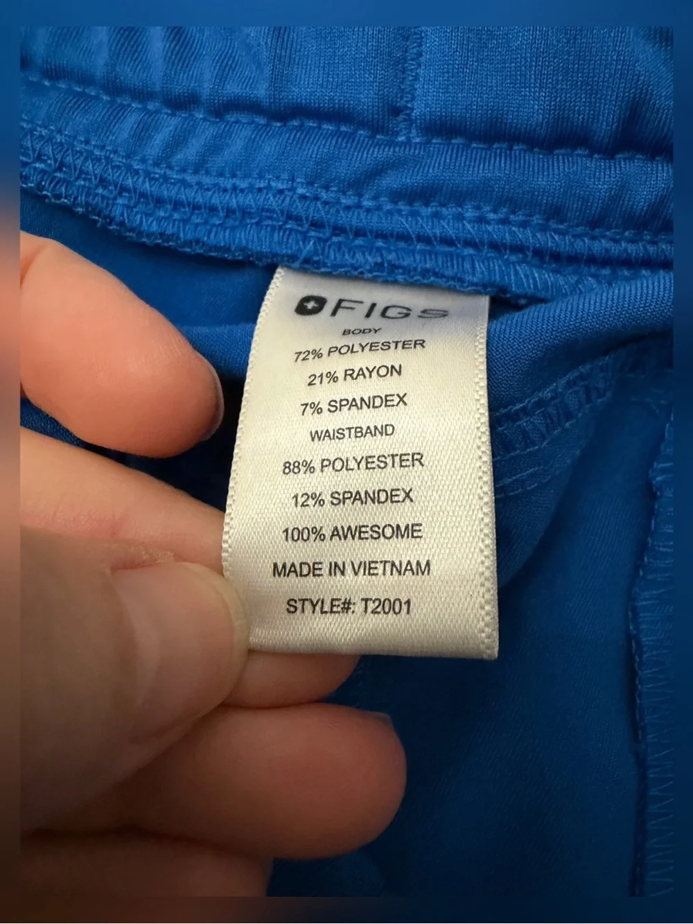 Figs Royal Blue Men’s Axim Straight Leg Scrub Pants Size Large